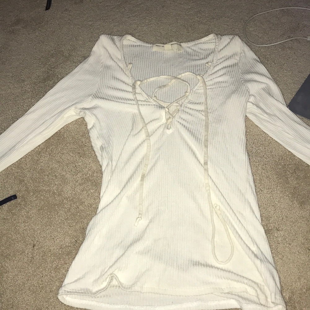 Urban Outfitters lace up long sleeve top